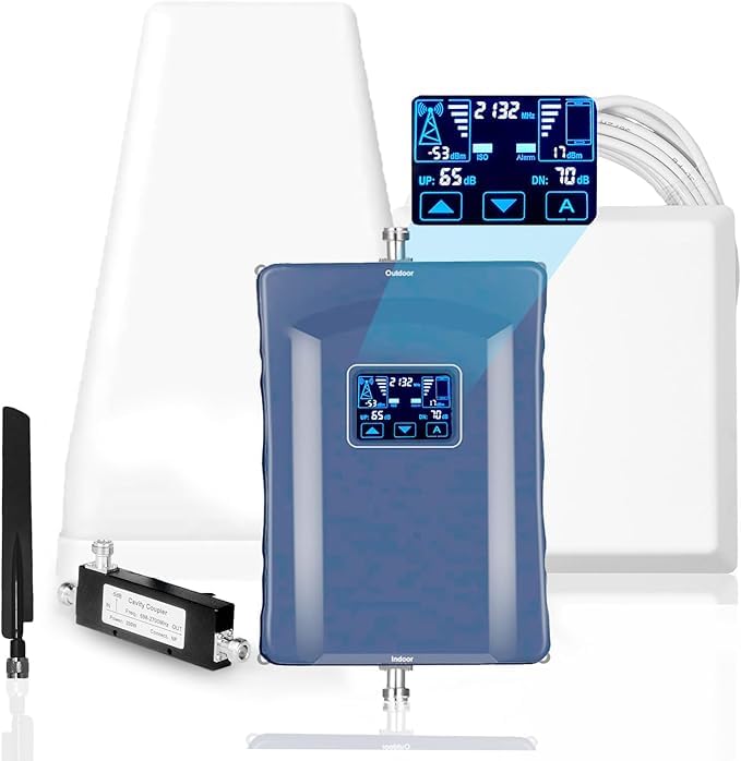 Cell Phone Signal Booster Up to 8000 Sq.Ft 5G 4G LTE Blue V88782