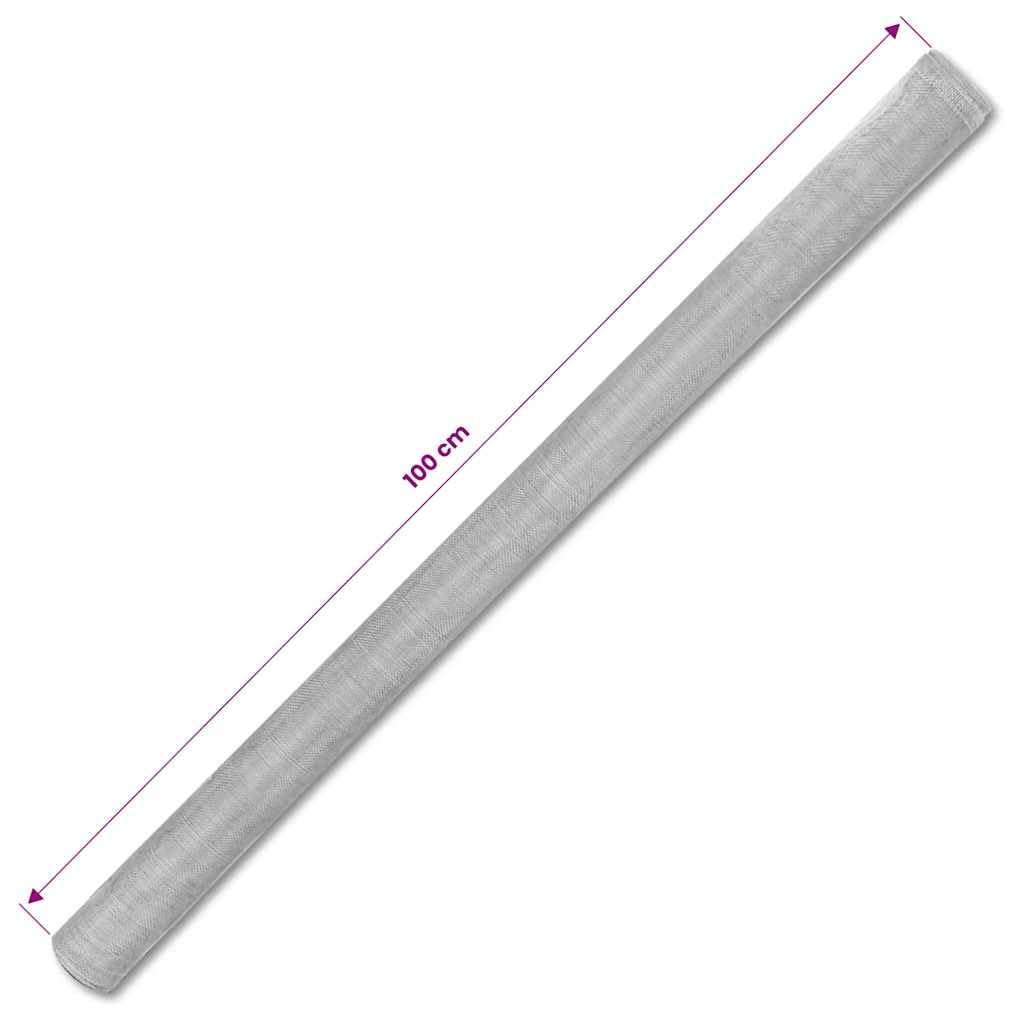 Aluminum Mesh Screen 39.4x196.9 Inch Silver V737