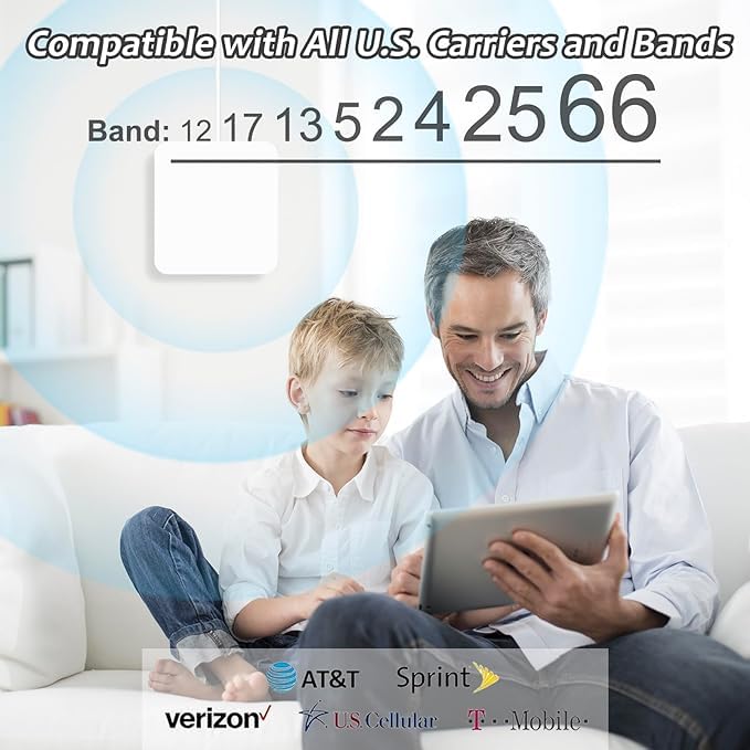 Cell Phone Signal Booster Up to 8000 Sq.Ft 5G 4G LTE Blue V88782
