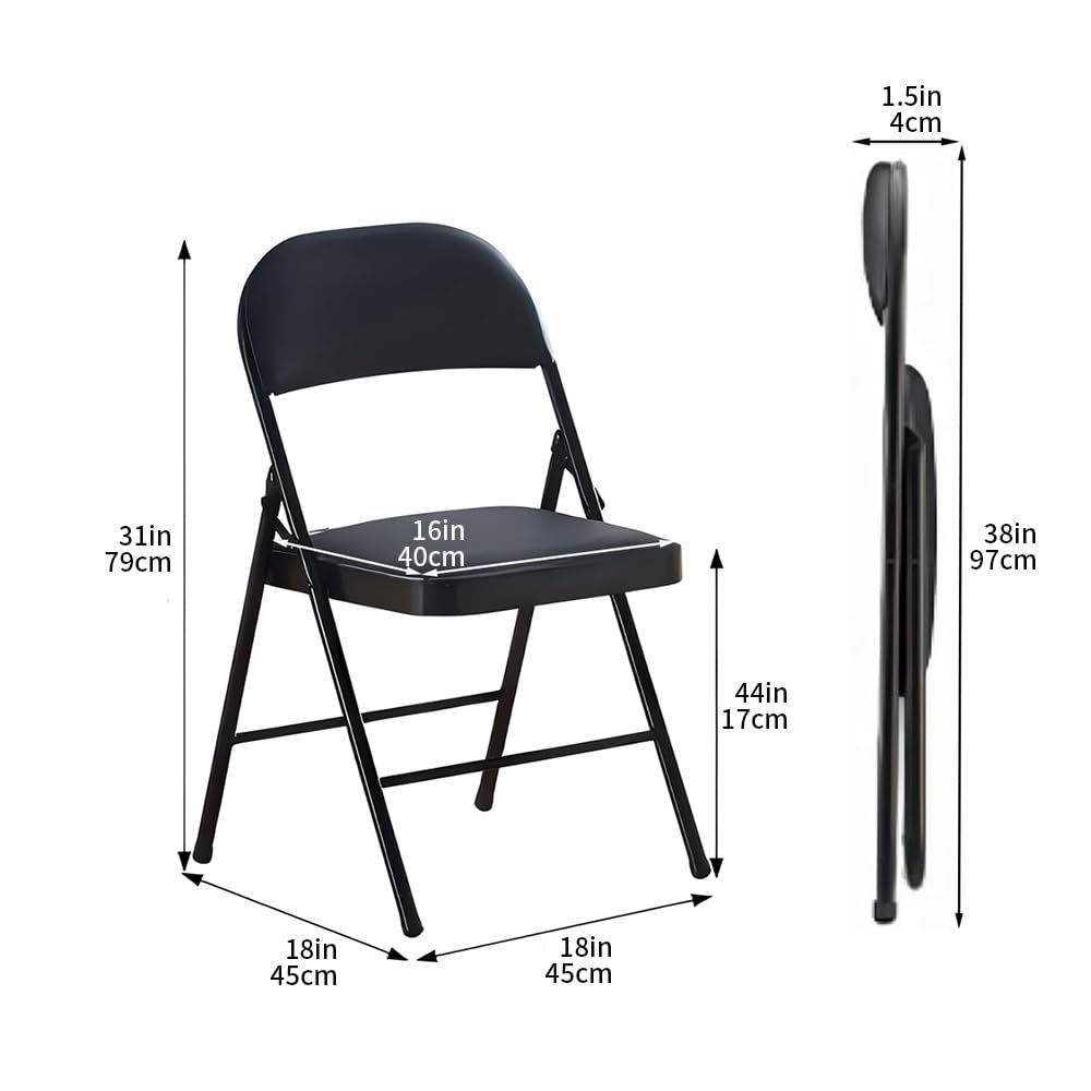 Black Folding Bar Stool with Backrest and Footrest L59459