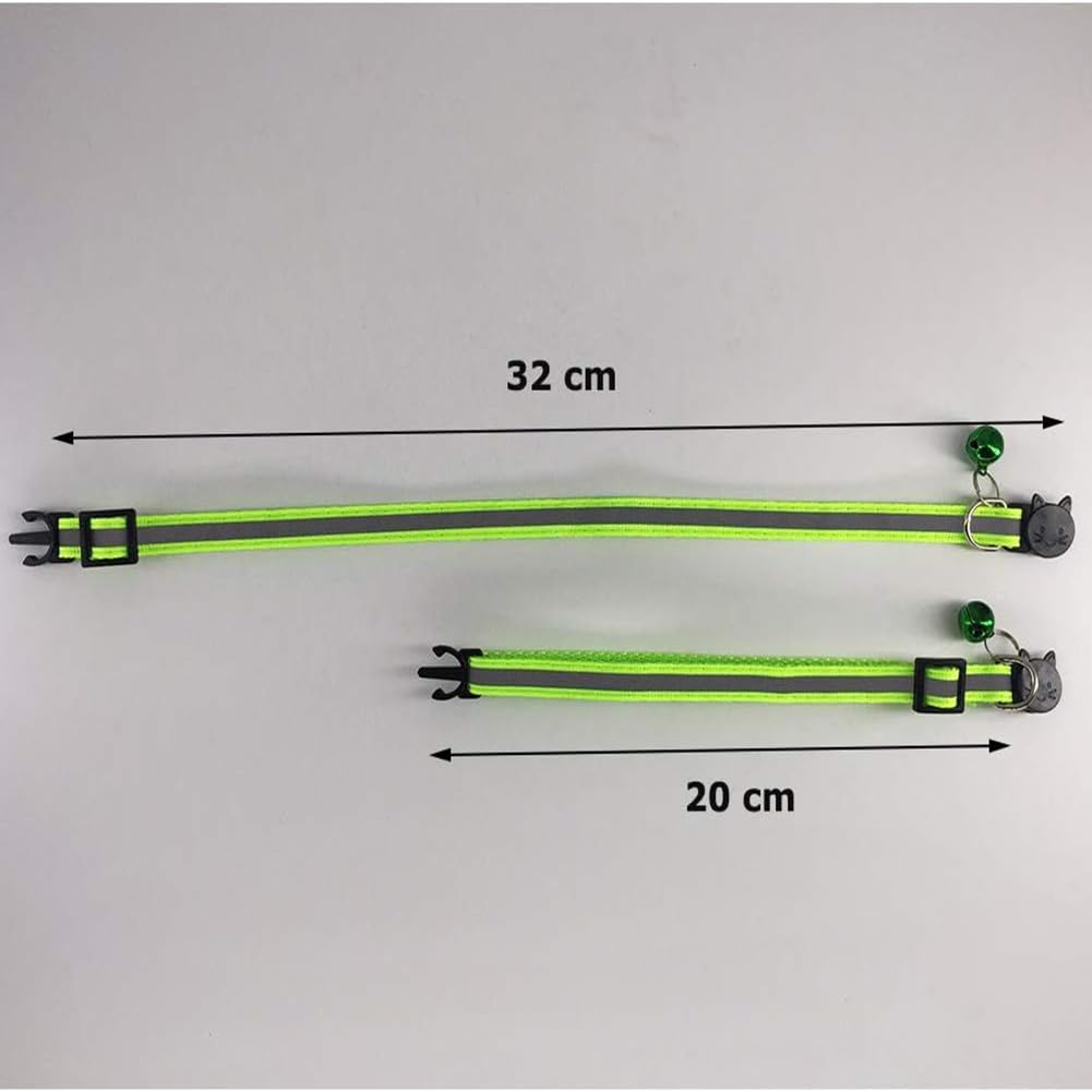 6 Pack Reflective Nylon Cat Collar with Bell Z624