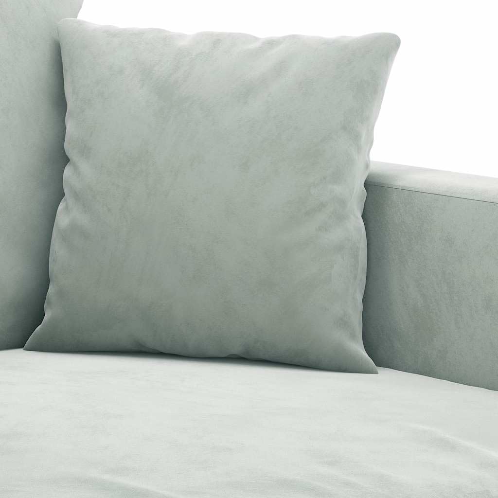 Light Gray Velvet 2-Seater Loveseat Sofa S67644