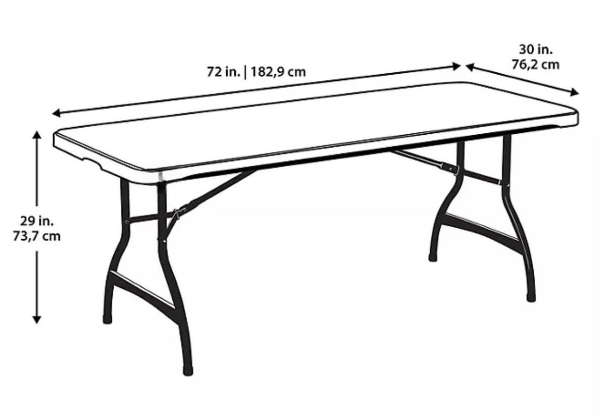 6 Foot Folding Table I4567