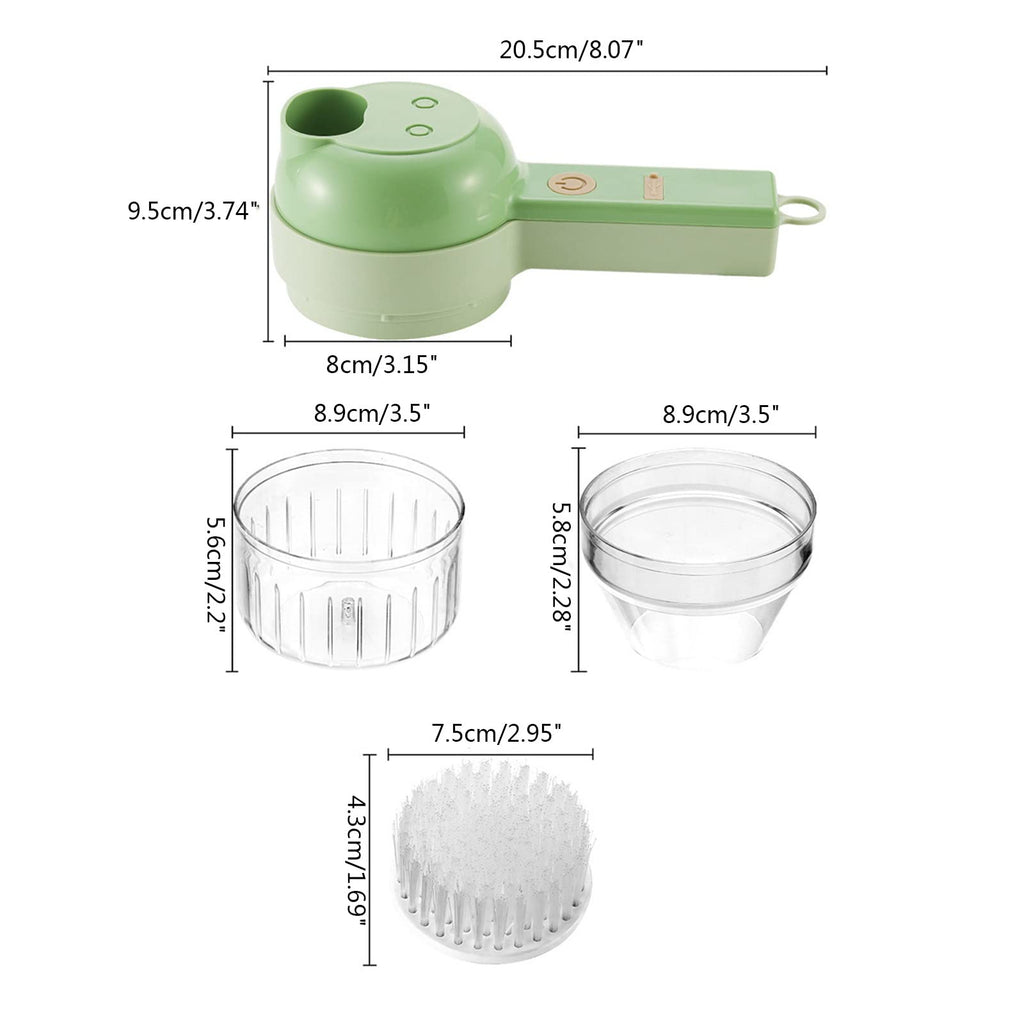 4 In 1 Cordless Electric Vegetable Cutter X2383