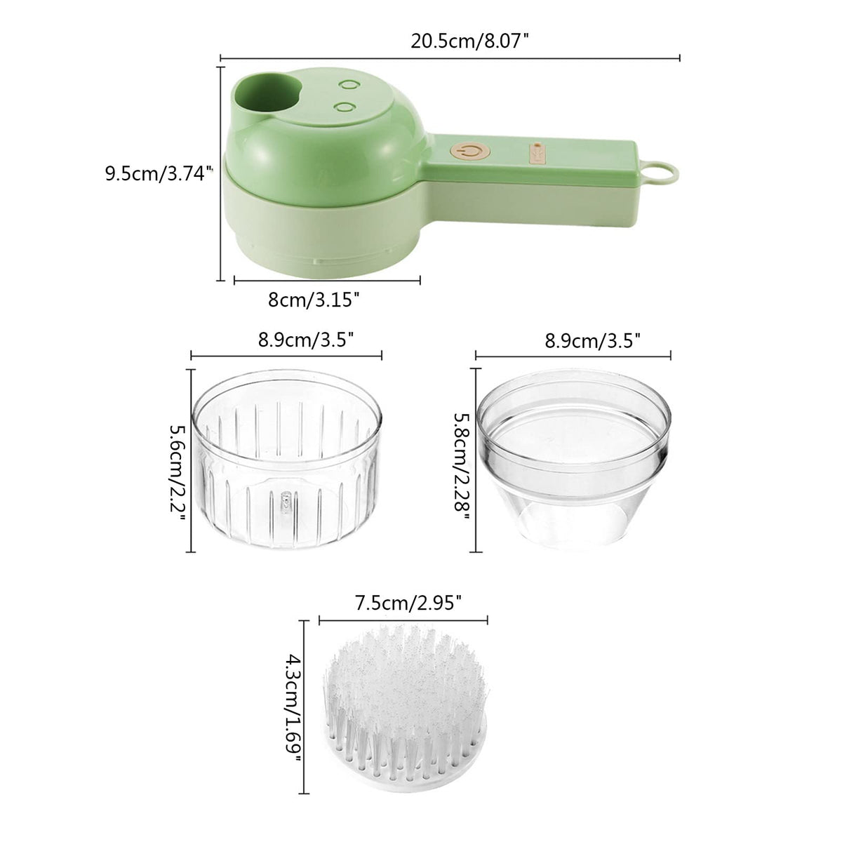 4 In 1 Cordless Electric Vegetable Cutter X2383