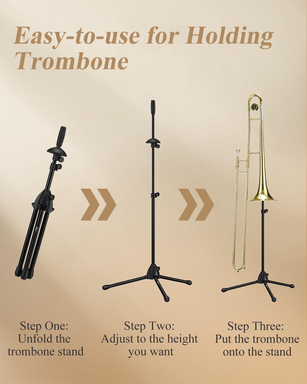 Adjustable Tenor Bass Trombone Stand with Bag P2326