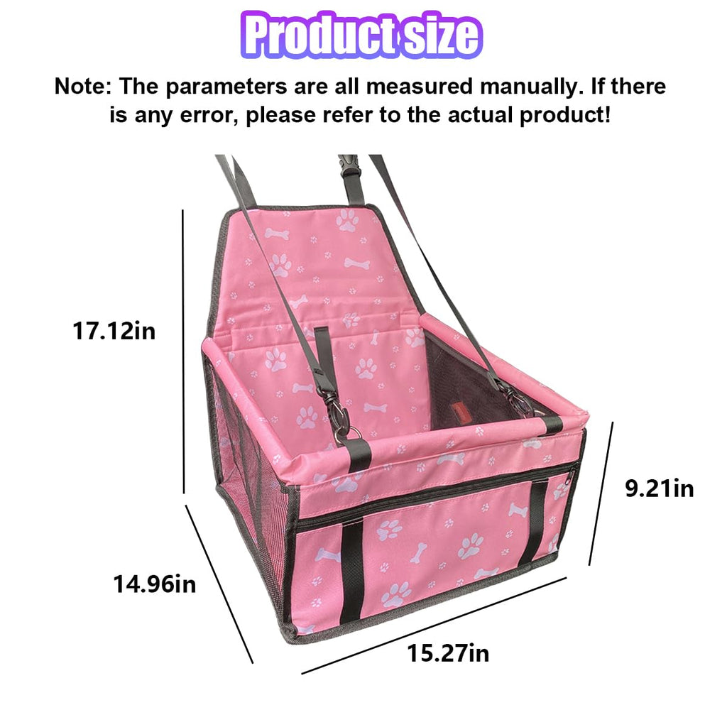Pink Waterproof Oxford Pet Car Seat O7801