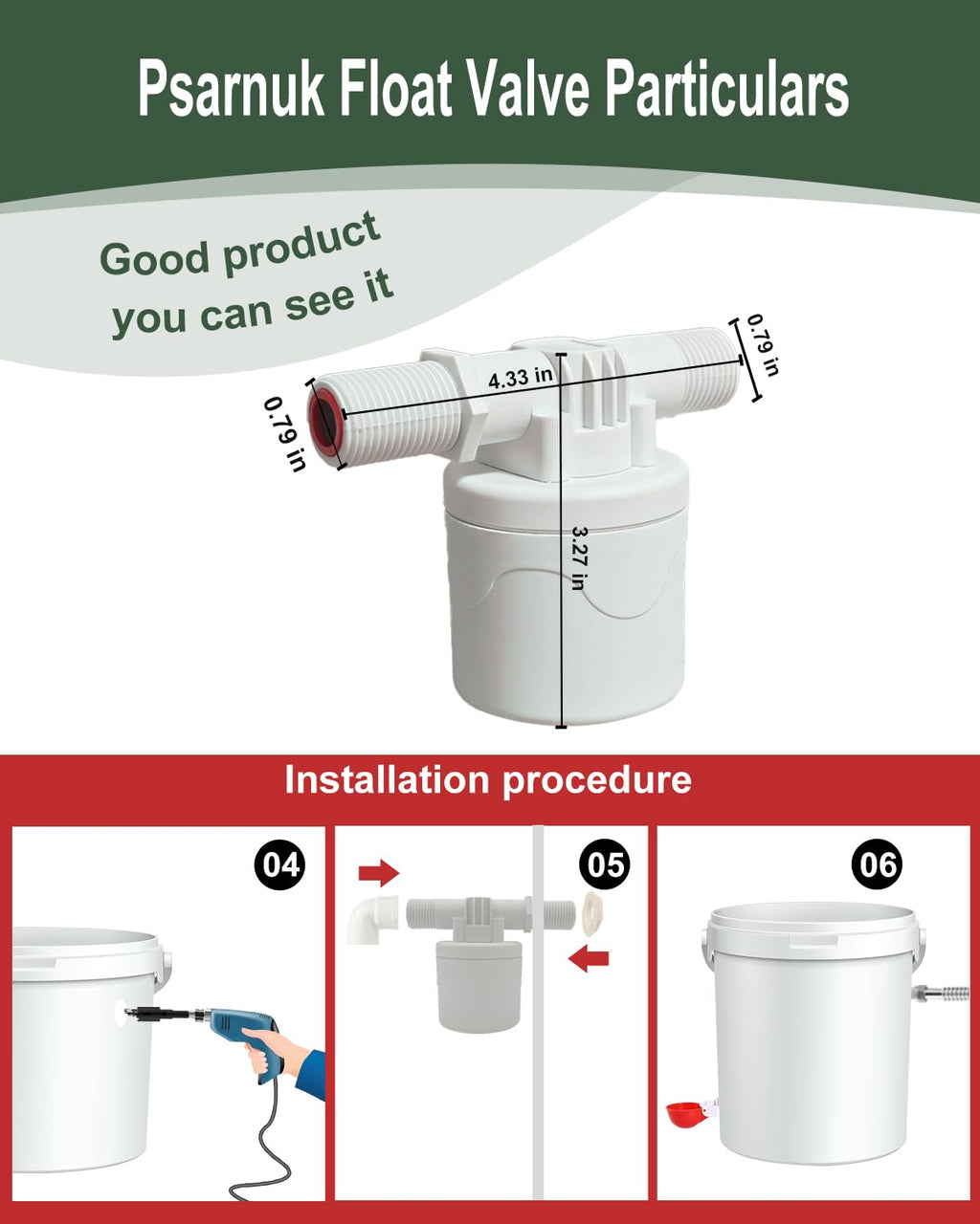 Automatic Chicken Waterer Kit with 4 Cups H7963