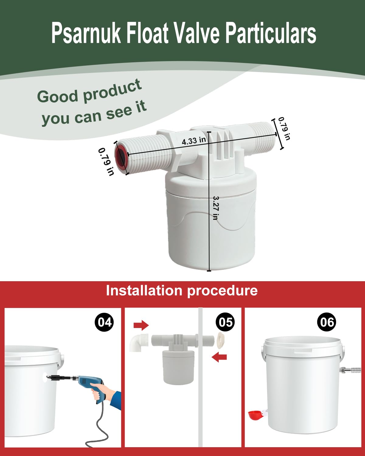 Automatic Chicken Waterer Kit with 4 Cups H7963