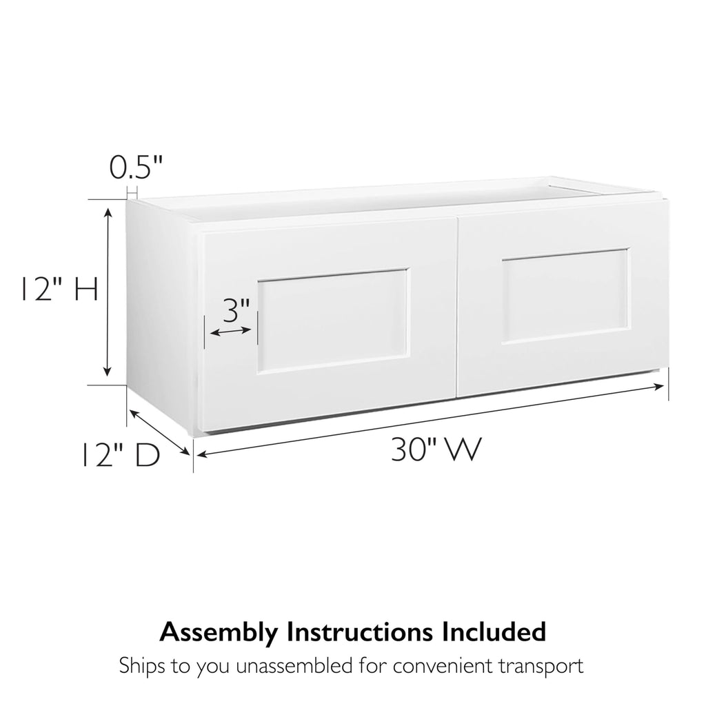 White Shaker Style Bridge Cabinet P48405
