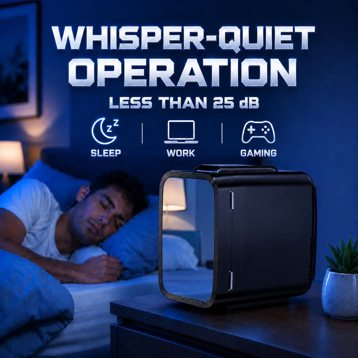 Mini Fridge with 7 Gaming Lights Modes U95548