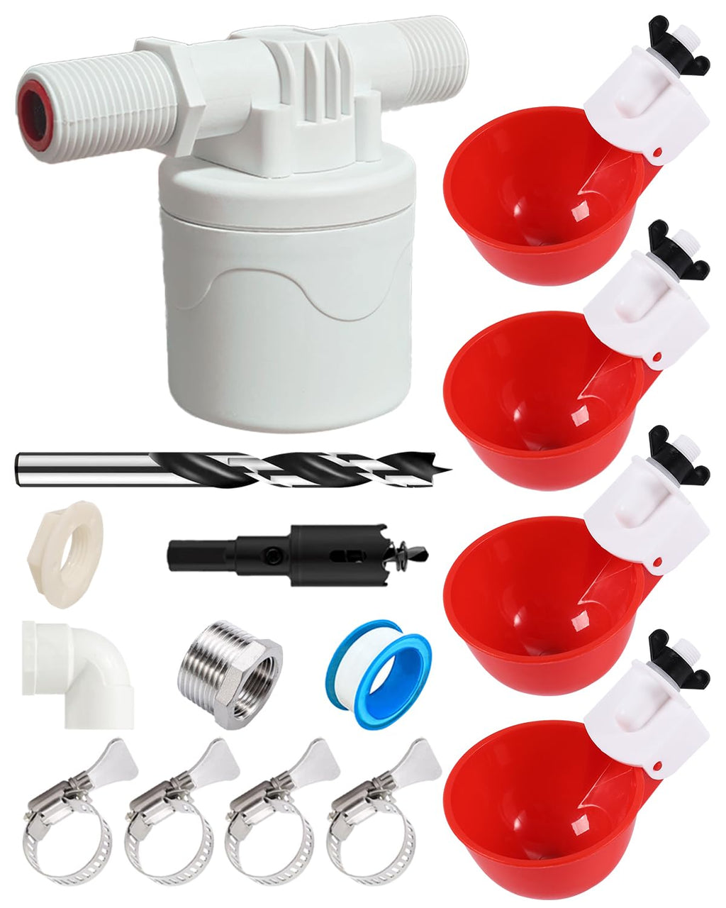 Automatic Chicken Waterer Kit with 4 Cups H7963