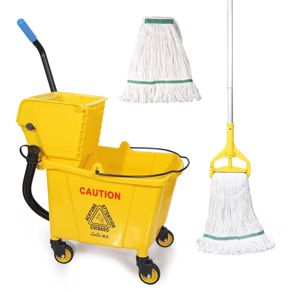 35Qt Mop Bucket with Wringer and Drain Hose H131893