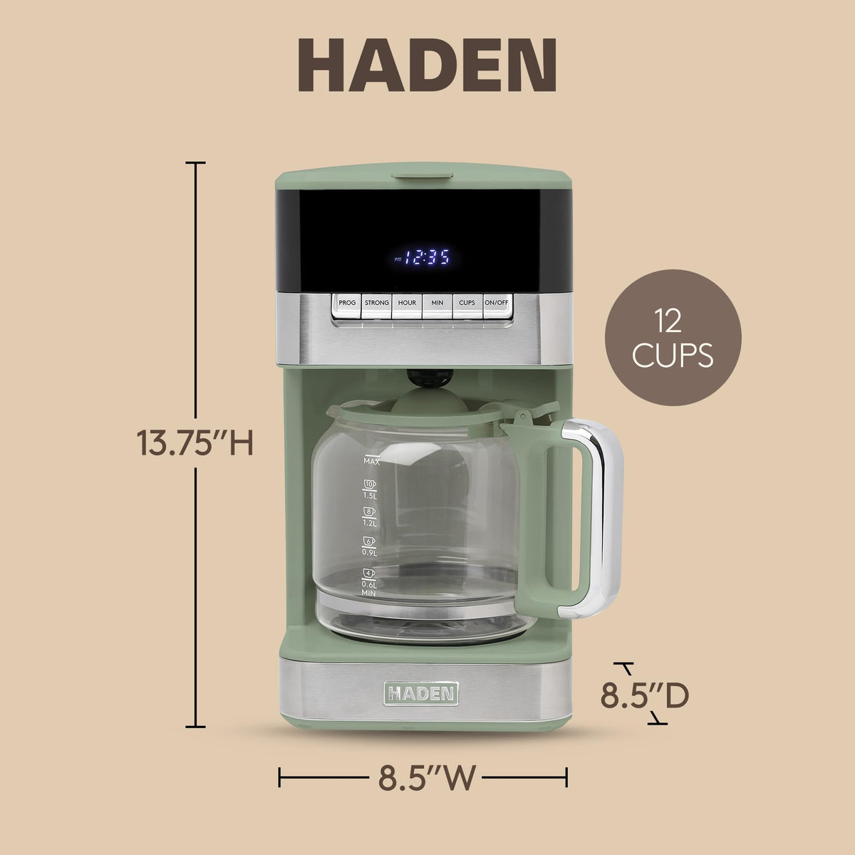 12 Cup Programmable Drip Coffee Maker Q946685