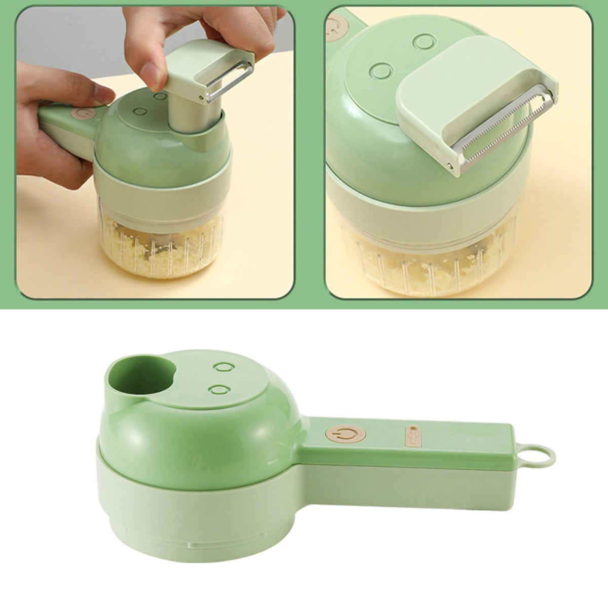 4 In 1 Cordless Electric Vegetable Cutter X2383