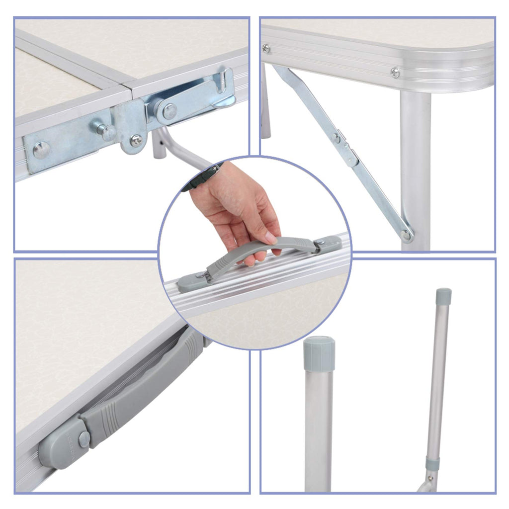 Folding Picnic Table 3FT Portable Camping Table White T203744
