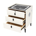 3 Drawers Nightstand with Fingerprint Lock and Wireless Charging M1201