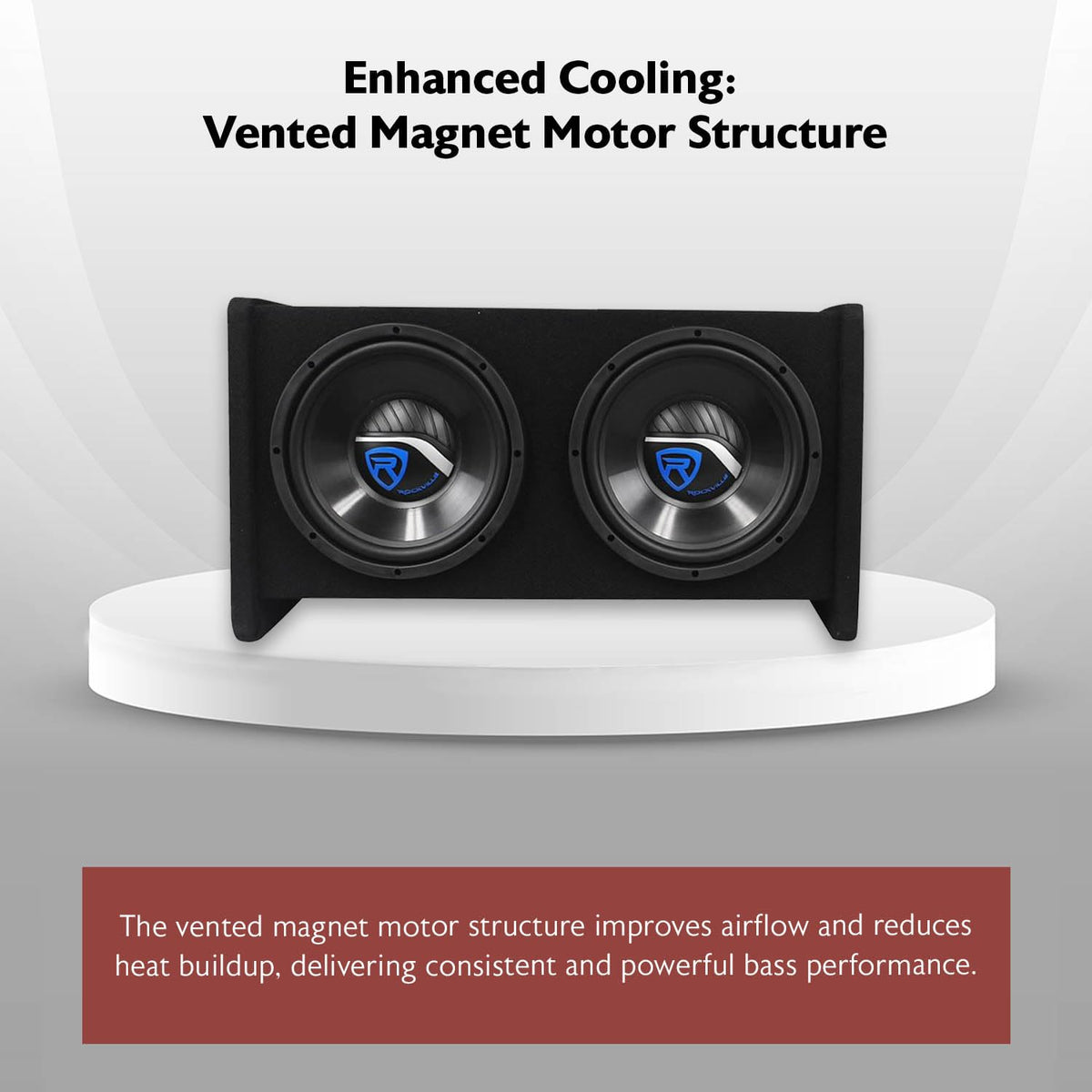 Dual 10" Car Subwoofer Enclosure with Mono Amplifier J656