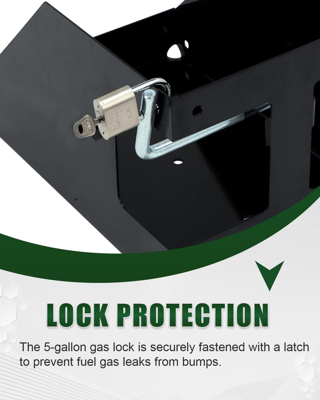 5 Gallon Fuel Gas Can Rack Holder with Lock Y39417