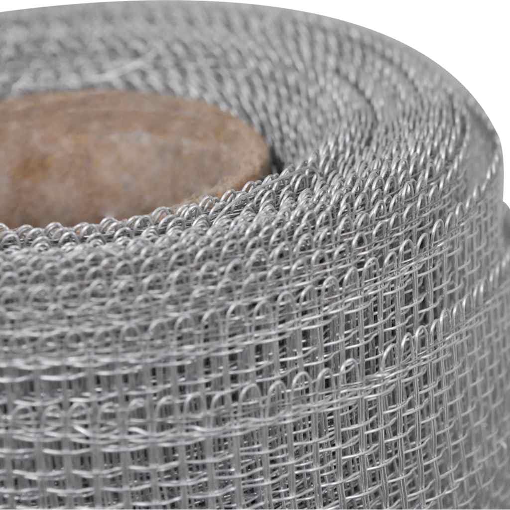 Aluminum Mesh Screen 39.4x196.9 Inch Silver V737