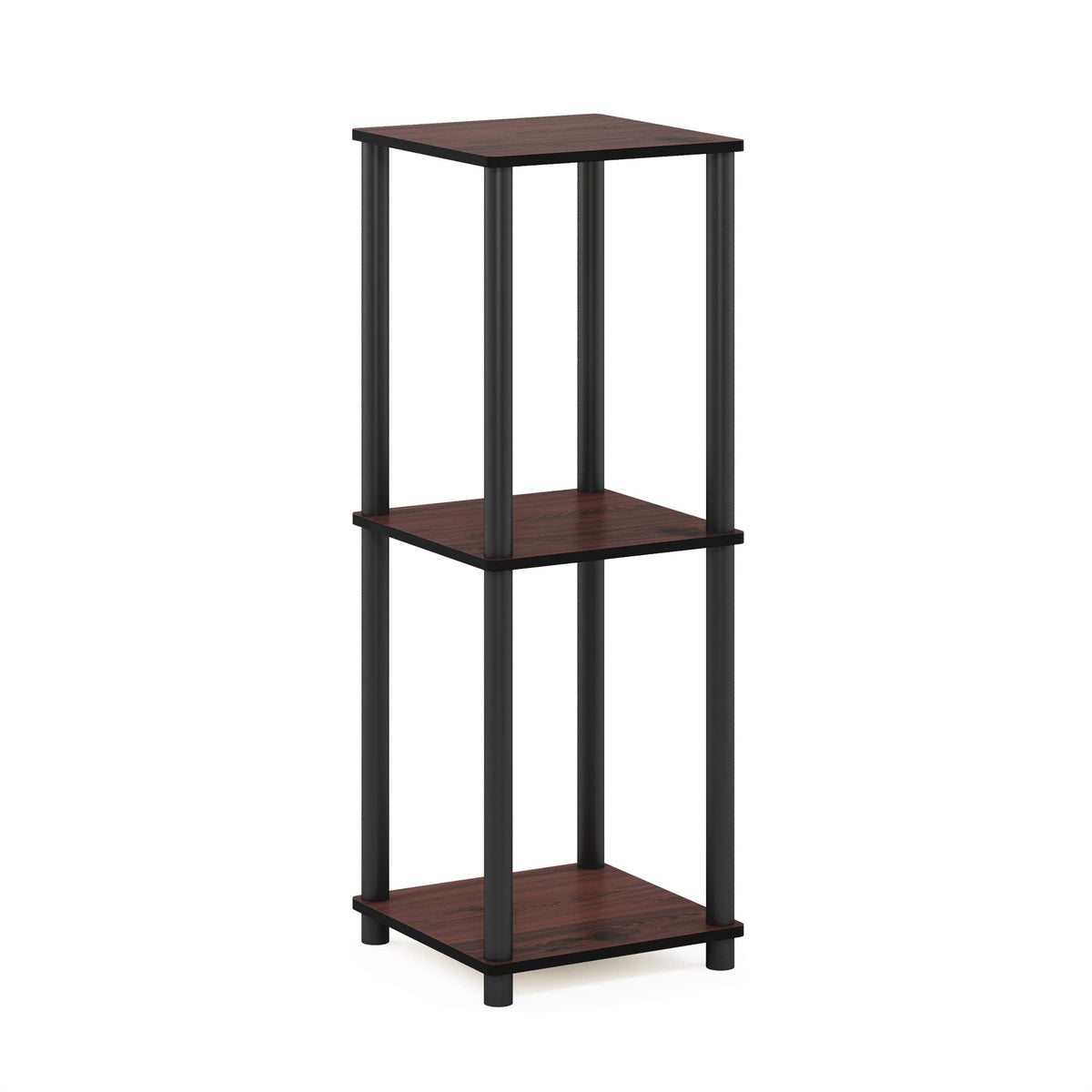 Set of 2 Dark Cherry Black End Table W362