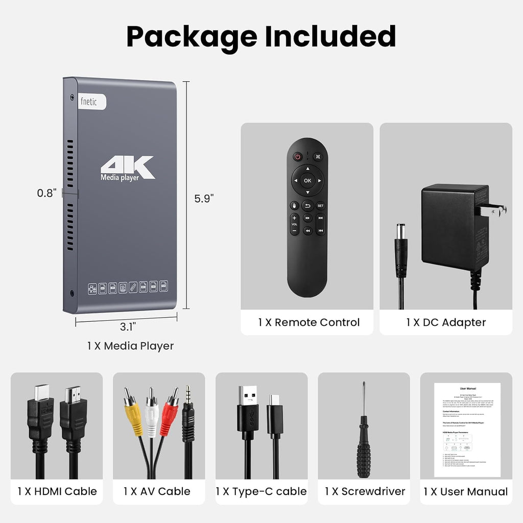 4K 60Hz H.265 Ultra HD Digital Media Player & HDD Enclosure 2 in 1 K531
