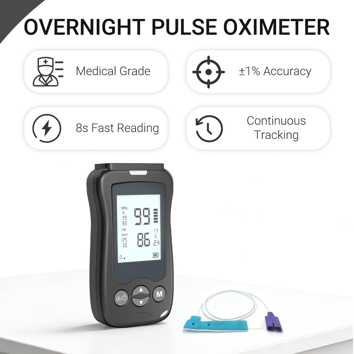 Handheld Pulse Oximeter with Wrap Probe A572