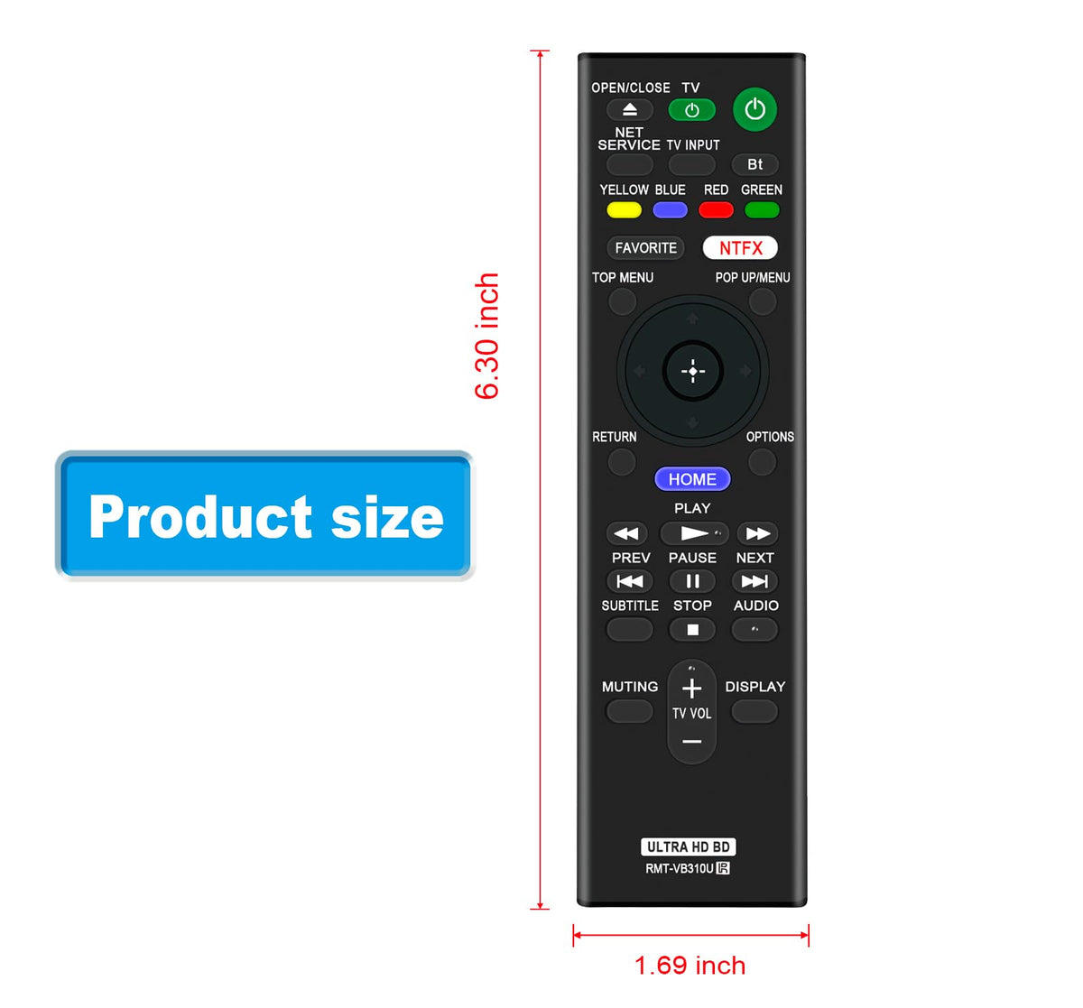 Replacement DVD Player Remote A811065