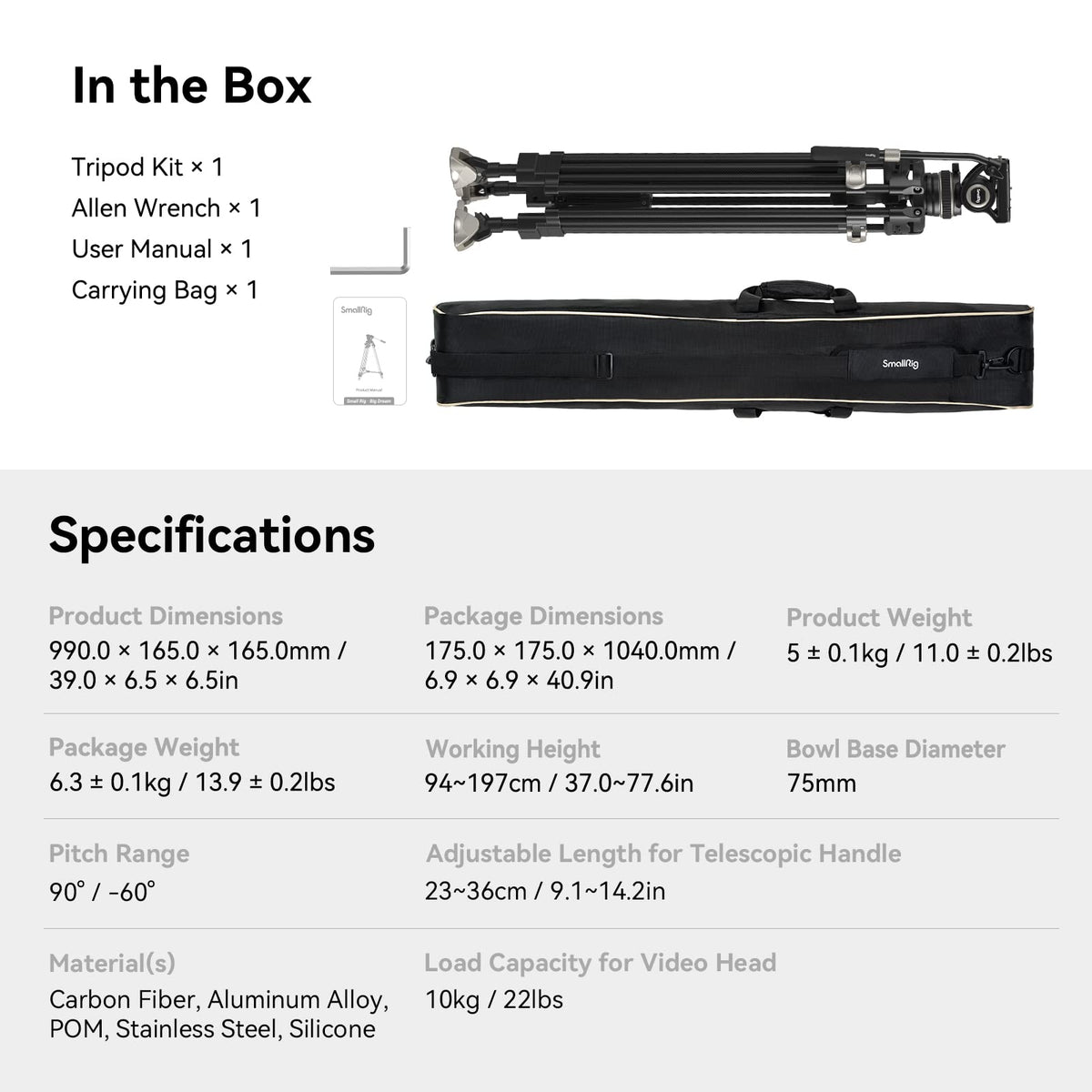 Carbon Fiber Tripod System S65212