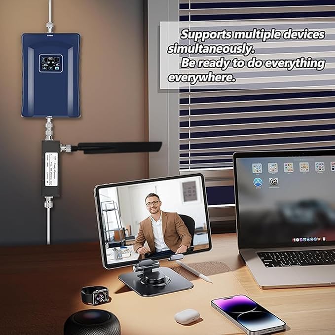 Cell Phone Signal Booster Up to 8000 Sq.Ft 5G 4G LTE Blue V88782