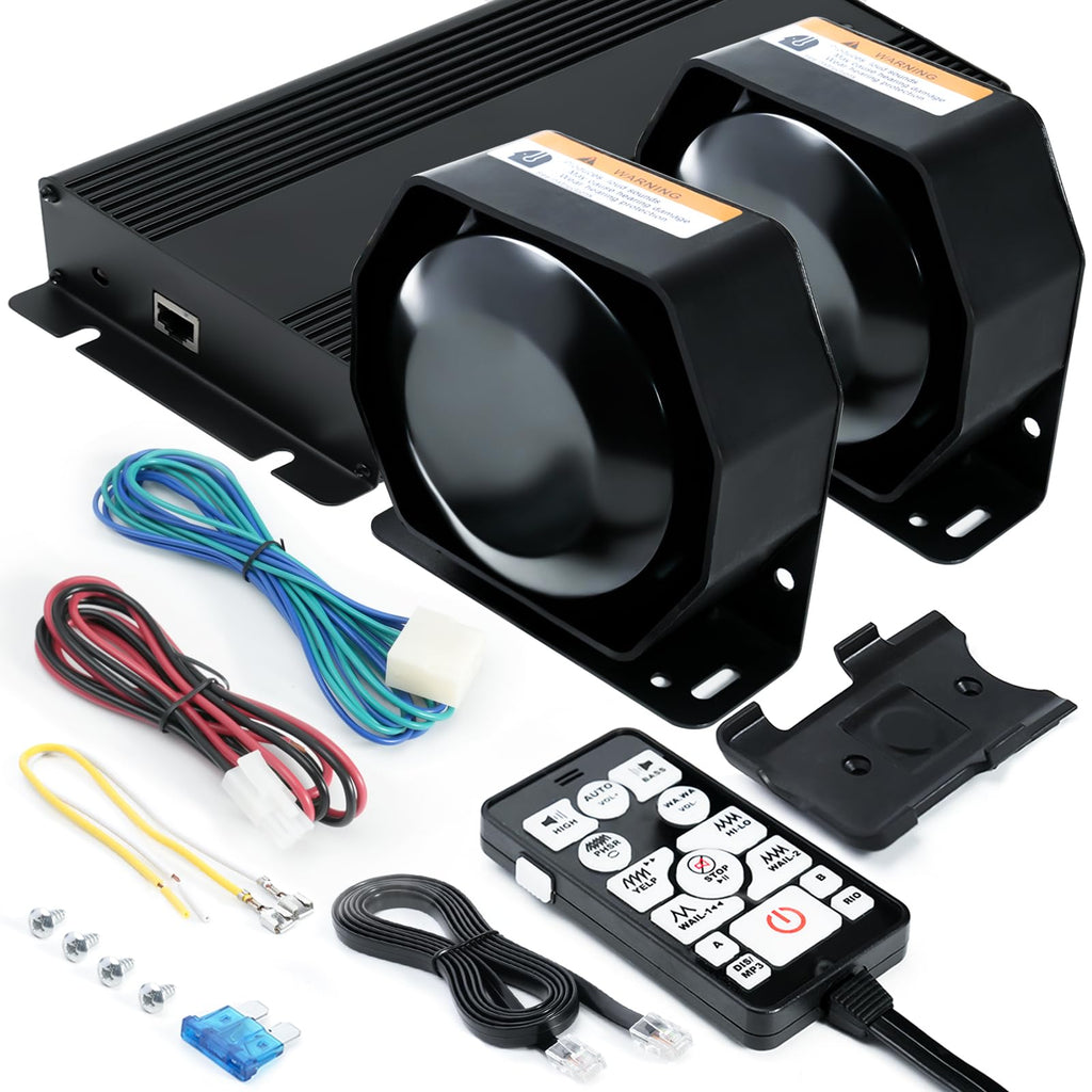 400W 12V 37 Tone Emergency Siren PA System with Microphone H142