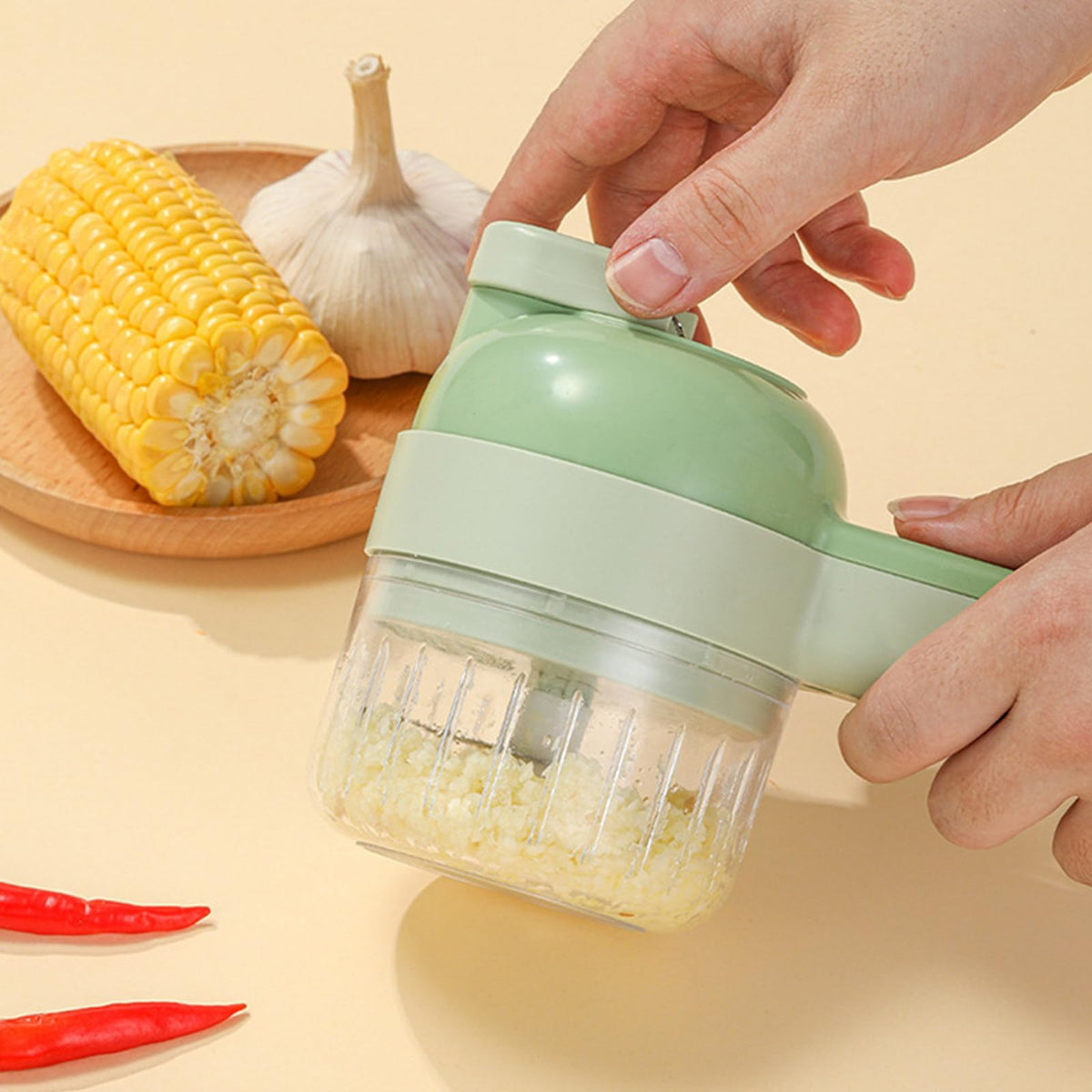 4 In 1 Cordless Electric Vegetable Cutter X2383