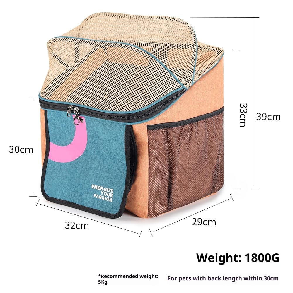 Expandable Soft-Sided Pet Bike Basket with Breathable Mesh S83767