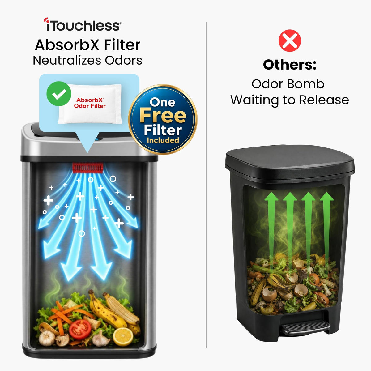 13 G Stainless Steel Sensor Trash Can R19807