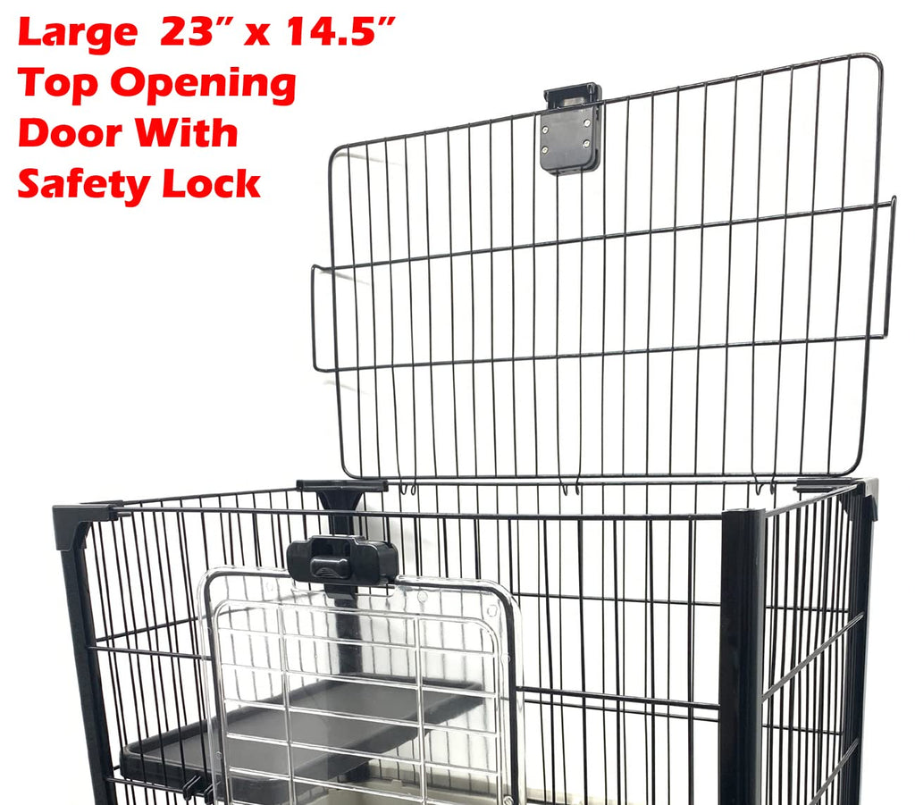 2-Level Rabbit Hutch Guinea Pigs Cage Y792684
