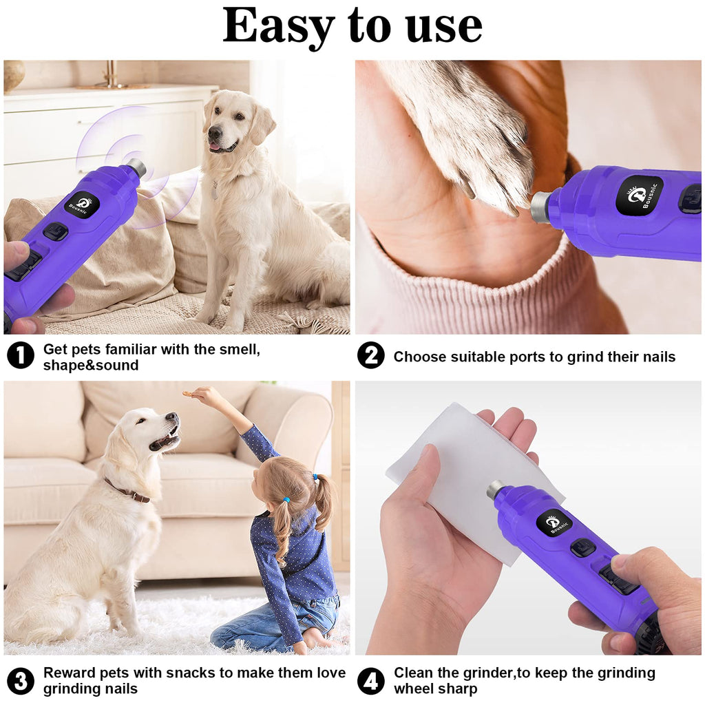 2-Speed Electric Dog Nail Grinder with 2 LED Light H4144