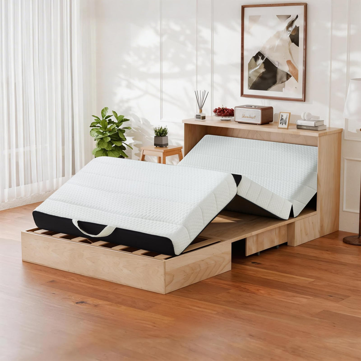 King Tri-Fold Memory Foam Mattress with Washable Cover S790