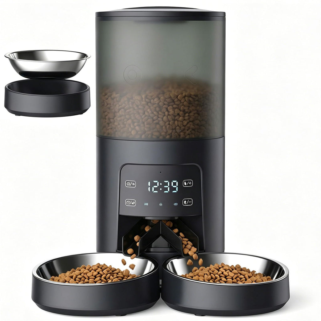 Automatic Cat Feeder 6L Black L91237