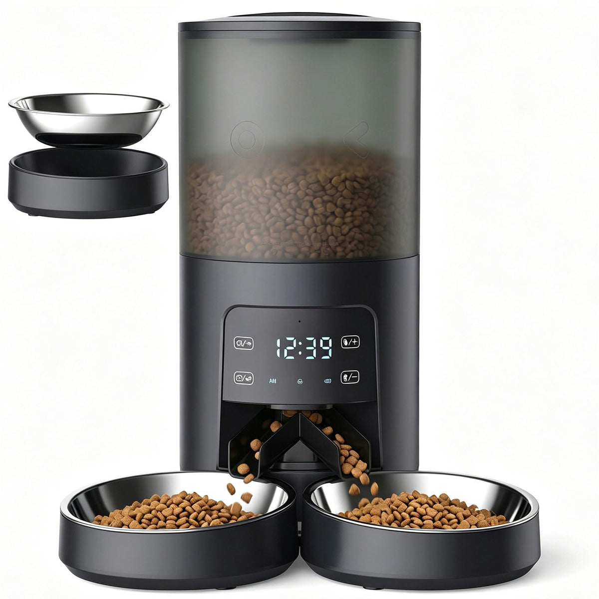 Automatic Cat Feeder 6L Black L91237