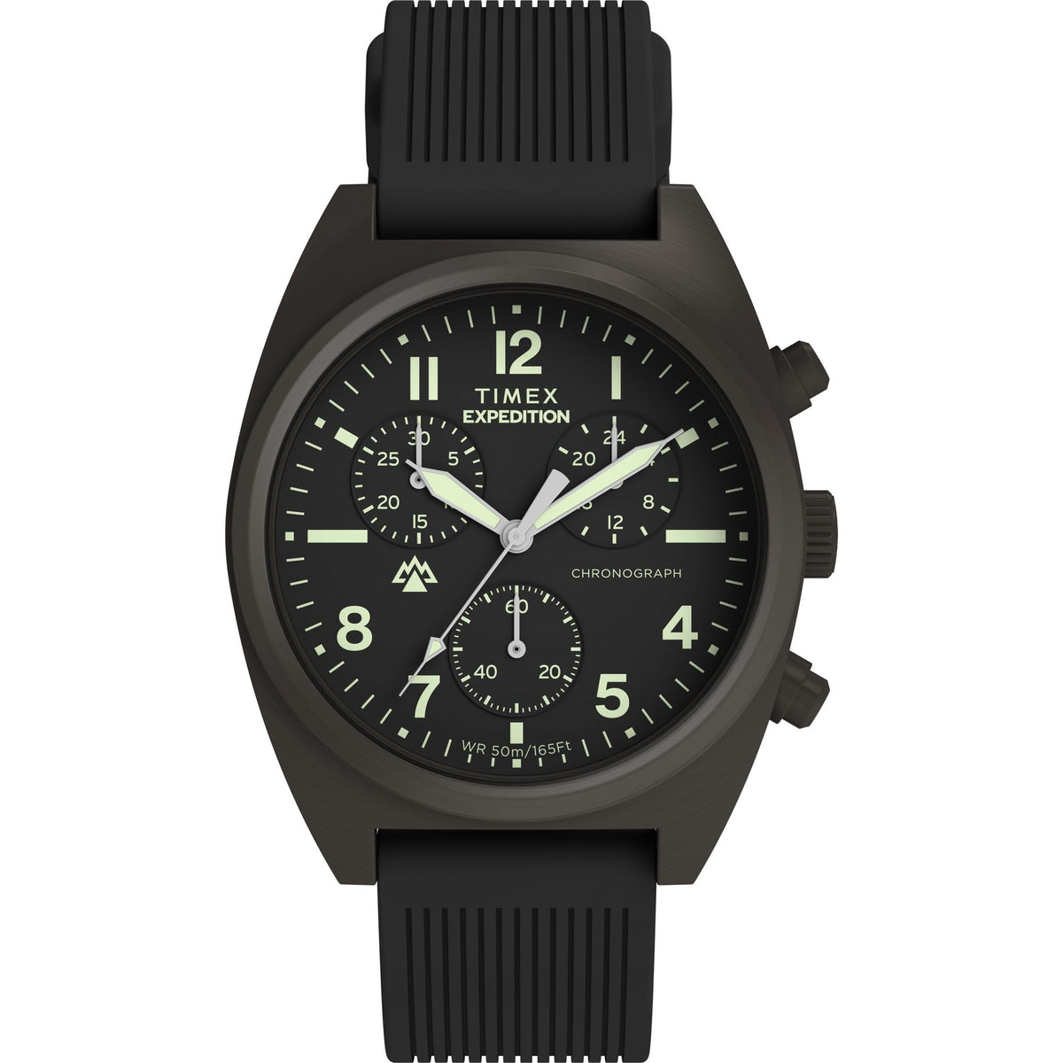 Men's Chronograph 41mm Watch Black Dial Gunmetal Case K71903