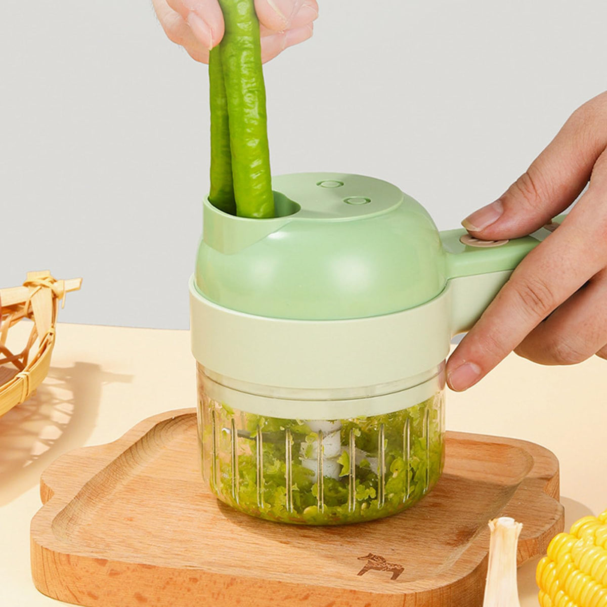 4 In 1 Cordless Electric Vegetable Cutter X2383