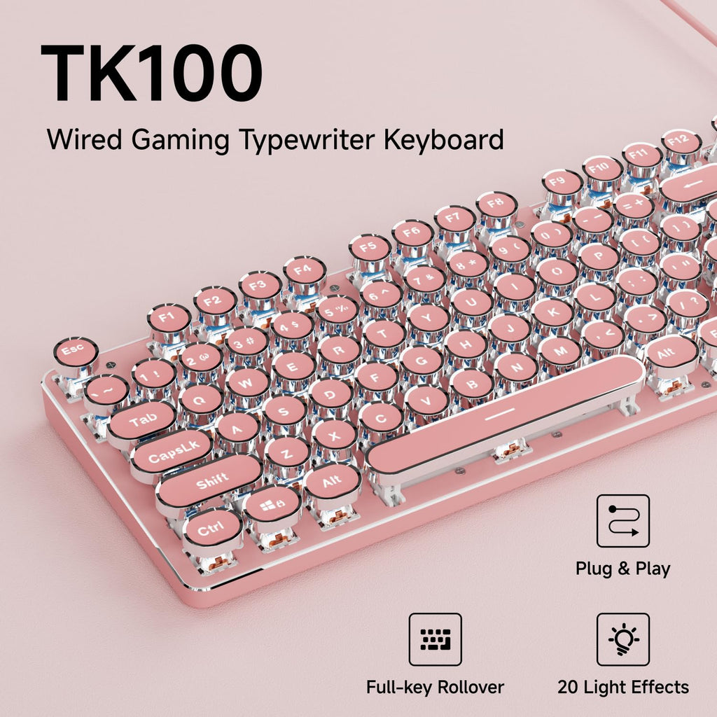 Wired Mechanical Keyboard with White Backlit F316