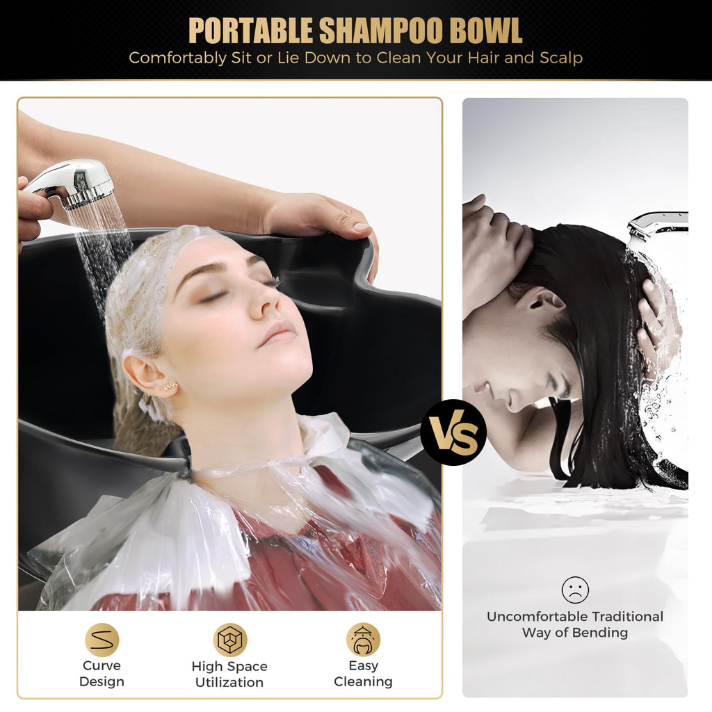 Portable Shampoo Bowl with Electric Pump K8604