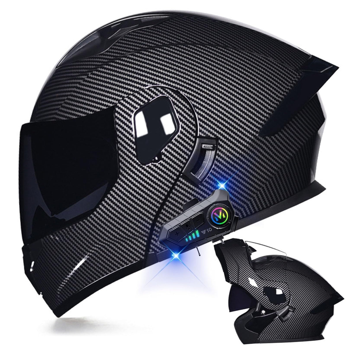 Flip-Up Motorcycle Helmet DOT Certified Dual-Lens M857815