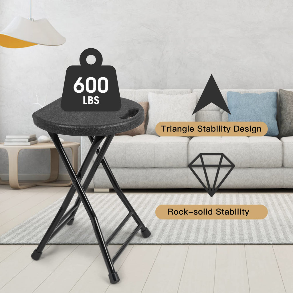Folding Stool with 2 Pack Seat Cushion B4590