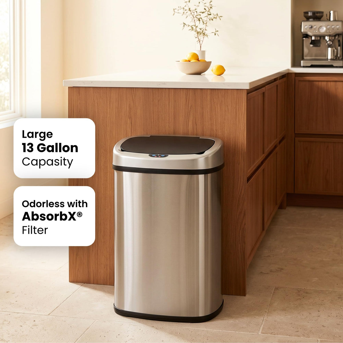 13 G Stainless Steel Sensor Trash Can R19807