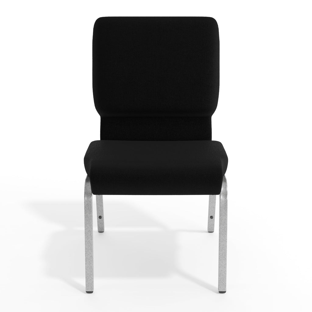 4 Pack Black Fabric Stacking Church Chair B649