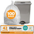 42-Gallon 3 Mil Clear 100-Count Contractor Bags T586498