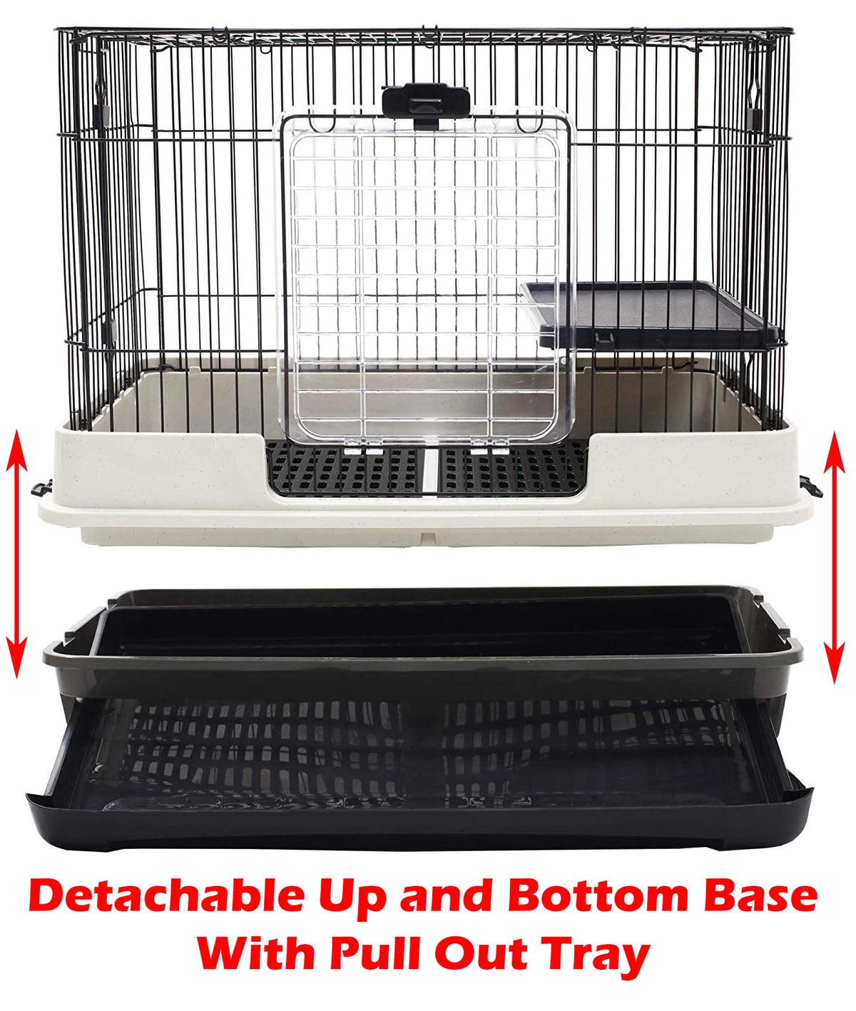 2-Level Rabbit Hutch Guinea Pigs Cage Y792684