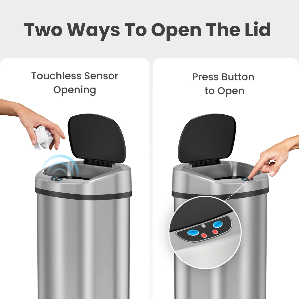 13 G Stainless Steel Sensor Trash Can R19807